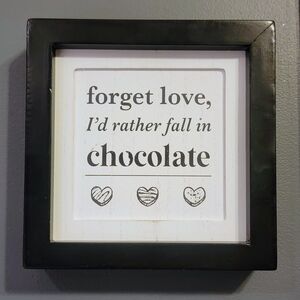 Black Framed Chocolate Quote Wall Art